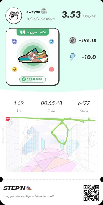 The image shows a phone screen displaying a fitness app that tracks steps taken, calories burned, and distance traveled during a run. The app also provides information about the user's progress and offers suggestions for improving their running performance.