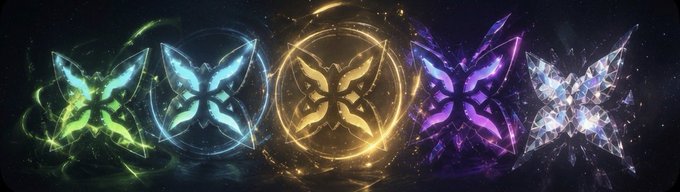 The image features a row of four butterflies, each with different colors - green, purple, blue, and yellow. The butterflies are arranged in a straight line against a black background, creating an interesting visual effect. The text "quip network" is also present in the image, which suggests that these butterflies might be related to the Quip network or have some connection to it.