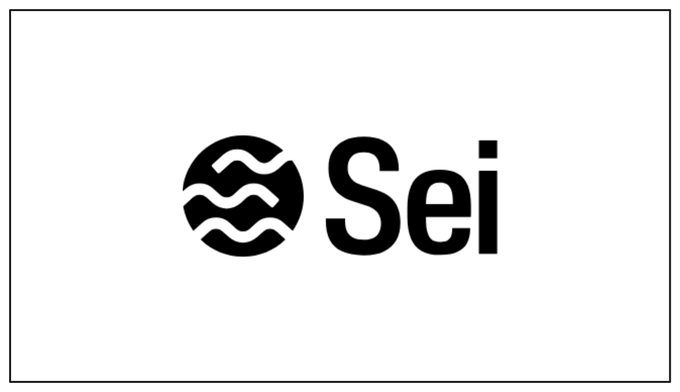 The image features a white logo for a company named "Sei" that includes a black circle with wavy lines inside of it, representing the company's branding. The text "almost eyes-washed by the new branding of @SeiNetwork" is written below the logo, indicating that the company has recently undergone a change in its branding strategy or logo design. This change might be related to the company's vision and goals for modern finance, as suggested by the accompanying post.