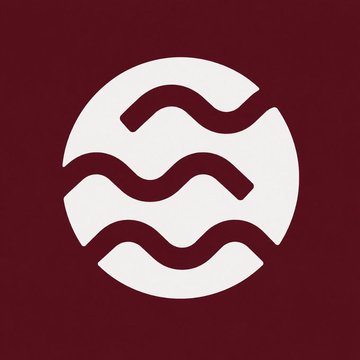 The image shows a circular logo with three wavy lines resembling waves or currents on a dark maroon background, which represents the Sei Network. The wavy design likely symbolizes liquidity or asset flow, visually tying into the breaking news about the network's $289 million distributed real-world asset (RWA) value.