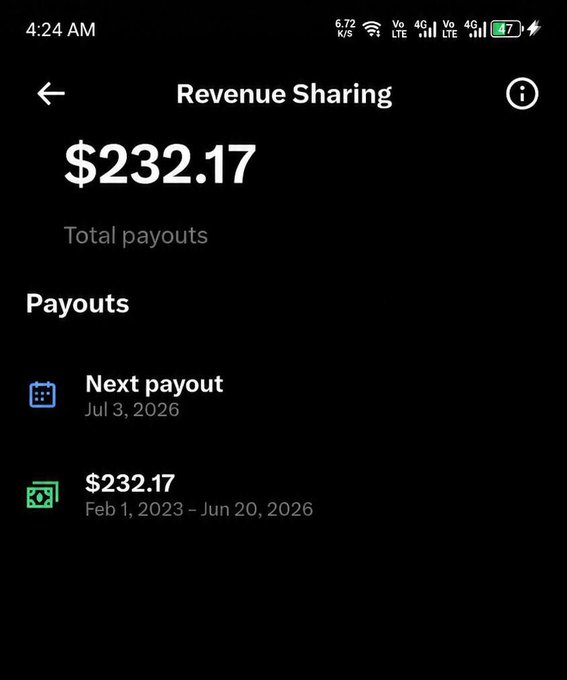 The image shows a phone screen displaying information about a revenue sharing app, specifically showing the total amount of money shared between two parties. The app's name is displayed at the top left corner, and there are details about the app's features and benefits. A small green icon indicates that the app has been used by someone named "Elon". There is also an image of a person on the screen, which could be related to the revenue sharing aspect or another feature of the app. The post appears to be discussing the app's functionality in relation to a specific user and their experience with it.