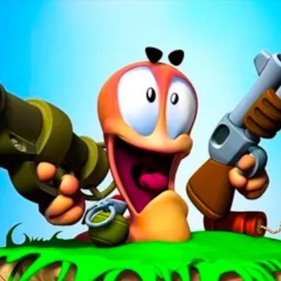A cartoon worm with an excited, wide-eyed expression holds a bazooka and a rifle while standing on grass, its wide-open mouth and aggressive pose channeling the combative meme energy referenced in the post about "$WORMI" rallying its "swarm" on Solana as a bold, community-driven force ready to "enter the arena."