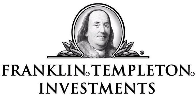 The Franklin Templeton Investments logo featuring a portrait of Benjamin Franklin in an oval frame with laurel branches, set above the company's name in black text.