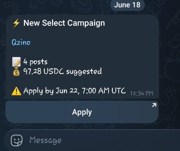 The image shows a post-it note attached to an email sent by Facebook, with various details about a new campaign available for the users. The main text of this post-it note reads, "I just got an offer of $97 for 4 posts in one of the campaigns on Wallchain Not guaranteed but I hope I get selected." This means that someone has applied to participate in the campaign and they are waiting to see if their application is successful.
