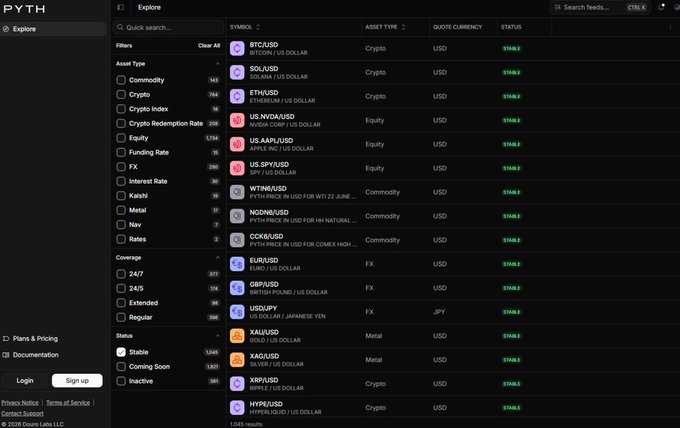 The image shows a screenshot of an online trading marketplace that allows users to browse and analyze various options, including cryptocurrency markets. The text at the bottom of the image emphasizes the importance of verifying feed transparency and accurate execution for traders when using this platform. The screenshot also displays the pyth terminal, which is known as the ultimate validation layer in this type of trading environment. Users can access publisher feeds to make informed decisions about their trades before paying any fees. This online marketplace offers multiple exchanges with diverse offerings, making it a valuable resource for those interested in exploring and investing in different assets.
