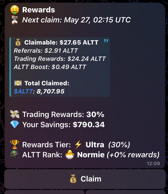 irtf trading app displays a list of trading rewards, including $27.56 and $79.34 for claims and $78.33 for trading rewards.