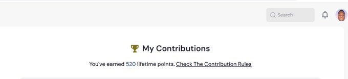 A post by an individual titled "My Contributions" with a caption about earned points from arc house. The post features a picture of arc software on its left side, which suggests that this might be related to an arc engagement or discussion.