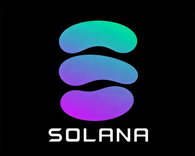 The image shows the Solana logo, featuring its distinctive three-stacked horizontal wave design in a gradient of teal, blue, and purple against a black background, with the "SOLANA" wordmark below. This is day 514 of the social media series posting the Solana logo daily until the cryptocurrency reaches $300.