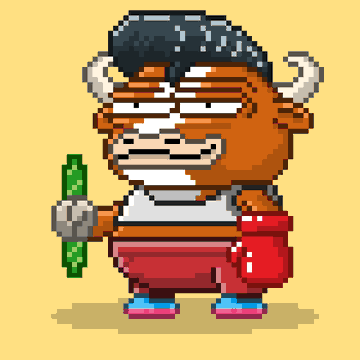Pixel art character depicting a brown-skinned figure with horns, a flat cap, holding a green bottle and red object.