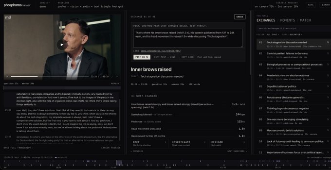 A screenshot of a Philosophies.news article titled 'Inner brows raised' about a tech integration disputation revealed during a hearing with Sam Altman.