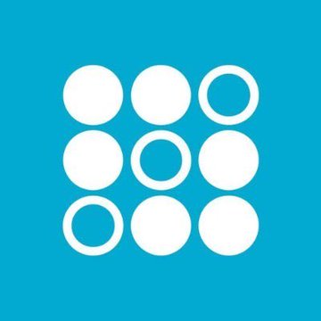 A graphic displays a 3x3 grid of white circles and rings on a teal background.