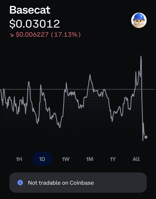 A Coinbase price chart for the "Toadie" token (ticker "TADDIE") shows a steep drop of -65.49% despite the post claiming it hasn't even launched on Coinbase yet, with the poster mocking sellers who "shook themselves out" before the 110 million users gain access.