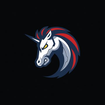 The image displays a stylized unicorn head logo in navy blue, white, and red, resembling the 1inch brand mascot. This mascot visually represents the 1inch cryptocurrency platform referenced in the accompanying text about the public launch of their Aqua liquidity layer.