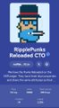 A small, blurry image showing a pixel art character with text reading 'RipplePunks Extended CTO' and a 0.0003 ETH price tag.