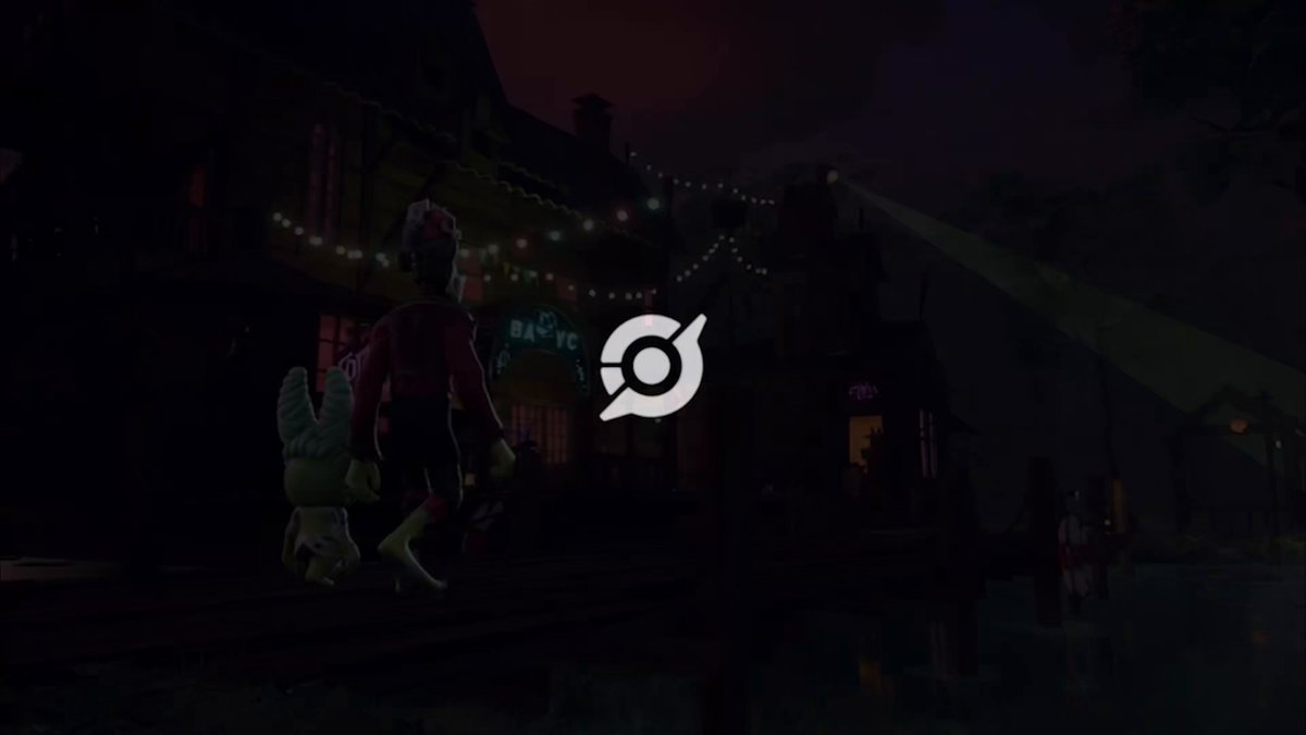 The image features a poster with a cartoon character walking down a street at night, accompanied by a large white logo that reads "Otherside Look!". The poster also includes text about a new side of Otherside and a reference to a post on social media.