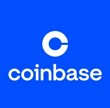 The image displays the Coinbase logo, featuring a stylized white "C" above the company name "coinbase" on a blue background. It relates to the post about a Michigan federal judge's rejection of Coinbase's request to block state enforcement against sports event contracts.