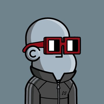 The image features a cartoon character wearing red glasses, a black jacket with white stripes, and a gray hoodie. The character appears to be a person or an animal, possibly a monkey or a bear. The caption of the image reads "The @npconchain that was supposed to go to zero is worth more than my @creepz WTF". This means that there are two instances of the character's name in the image, with one being "@npconchain" and the other being "@creepz WTF", which could be interpreted as a humorous or playful reference to the post.