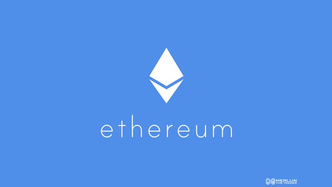 The image displays the Ethereum logo—a white diamond-shaped symbol above the word "ethereum" in lowercase—set against a blue background, with a "Merlion" watermark in the bottom right corner. This branding ties directly to the post's announcement of Ethereum's new "Lean Ethereum" roadmap, which elevates privacy to a protocol-level priority led by Vitalik Buterin.