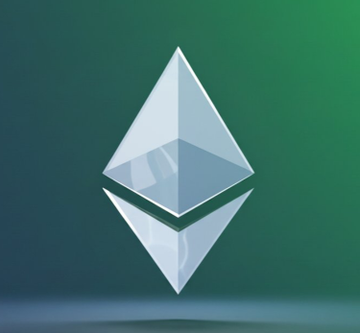 A stylized Ethereum (ETH) logo in diamond-like geometric form against a green gradient background, visually representing the unified transaction model upgrade across L1 and L2 ecosystems mentioned in the post.