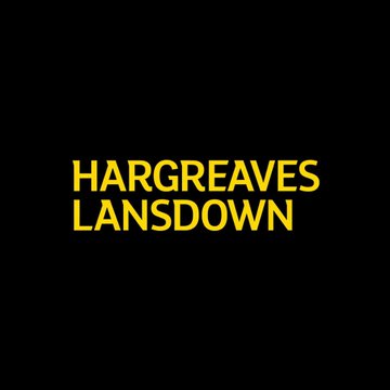 The image displays the "HARGREAVES LANSDOWN" logo in bold yellow text on a black background, representing the UK investment platform that has begun offering Bitcoin ($BTC) and Ethereum ($ETH) ETNs to retail investors following the FCA's restoration of crypto ETN access.