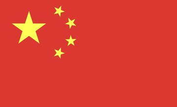 The image shows the flag of China, featuring a large yellow star and four smaller yellow stars arranged in an arc on a red background. The post's reference to a "PIPE funding round smashed into Bitcoin" likely alludes to a major Chinese investment event that would have been groundbreaking at the time.