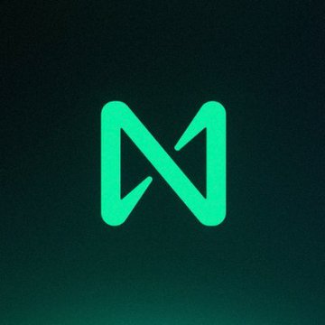 The image features a logo for a new app called "NEAR". It consists of a green letter "N" with an arrow pointing downwards, creating a unique design element. The background of the image is black, which contrasts with the vibrant green color of the "N". There are no other objects or texts in the image, and it does not contain any specific information about the app or its rewards program.