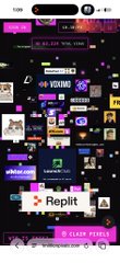 The image shows a dense collage of pixelated logos and brand names—including YouTube, Airbnb, Whindersson, iFood, and Replit—advertised on the pixel-selling site 1millionpixels.com, with the bottom ad slot ("SOLD! $7,030.00") highlighting the fierce bidding war referenced in the post. The packed grid illustrates exactly what the bid competition is fighting over: highly visible ad space among recognizable tech and creator brands.
