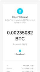 The image shows a completed Bitcoin withdrawal confirmation on Starknet, displaying 0.00235082 BTC ($221.13) sent to address bc1qat...vc8q, with transaction hash 0x7c799d...b94f and timestamp 6:34 AM. This serves as proof of a successful BTC transaction on the Starknet network, complementing the post about the reopened strkBTC faucet offering free BTC rewards.