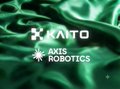 A logo for Kaito featuring the brand name above 'AXIS ROBOTICS' against a green, wavy background.