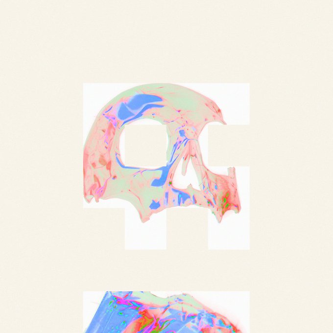 This abstract, colorful depiction of a skull is part of the "opepen" final collection, a project praised for its community curation.