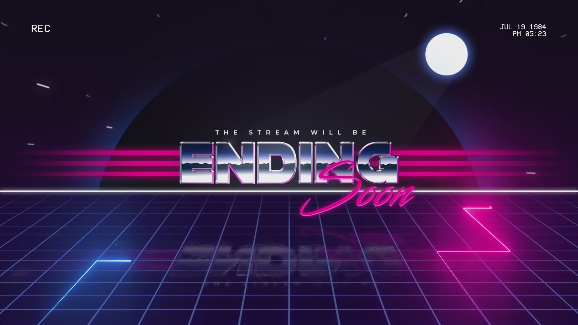 The image features a neon-lit scene with the words "Ending" written in pink and blue neon letters, creating an artistic and futuristic atmosphere. The background of the image includes a large black circle with a white moon inside it, adding depth and contrast to the overall design. The text "Bitcoin Live Trading: Is BTC Setting the Perfect Trap Right Now?" is positioned below the neon letters, suggesting that there might be some sort of Bitcoin-related event or news happening at the time the photo was taken.
