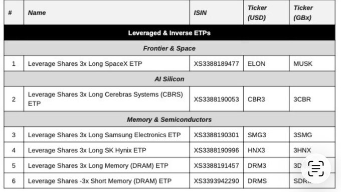 The image shows a table with various names of companies listed, including one named "Elon" that could be related to the leveraged ETFs being discussed. The table also includes information about these companies such as their name, company size, and market capitalization. The text in the image suggests that this is an article or report discussing the companies' financial performance and potential investment opportunities.