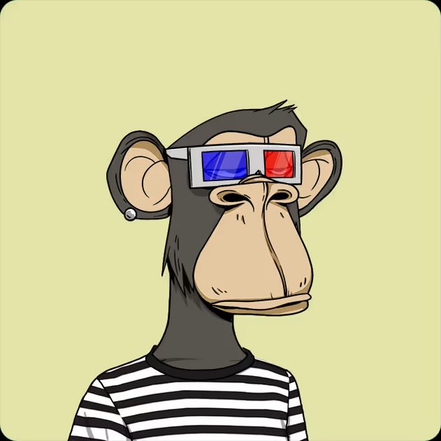 The image features a cartoon monkey wearing glasses, standing against a yellow background with its arms crossed over its chest. The caption below the image reads "Return to Monke @BoredApeYC Apes ready to move next leg". This suggests that the monkey is in a relaxed position and appears to be waiting for something or someone.