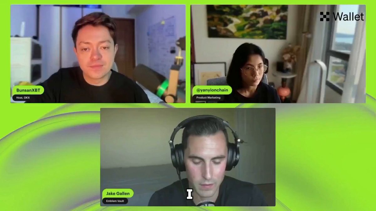 The image shows three people sitting behind a computer screen, with each person wearing headphones. The screens display different messages or content related to the topic of blockchain technology. One message reads "The era of generalized L1s is officially DEAD." This indicates that the discussion about blockchains and their applications has likely ended, as the general concept of blockchains seems to have been debunked by a post. The other two messages on the screens are not directly related to the main topic but could be part of the conversation or context surrounding it.