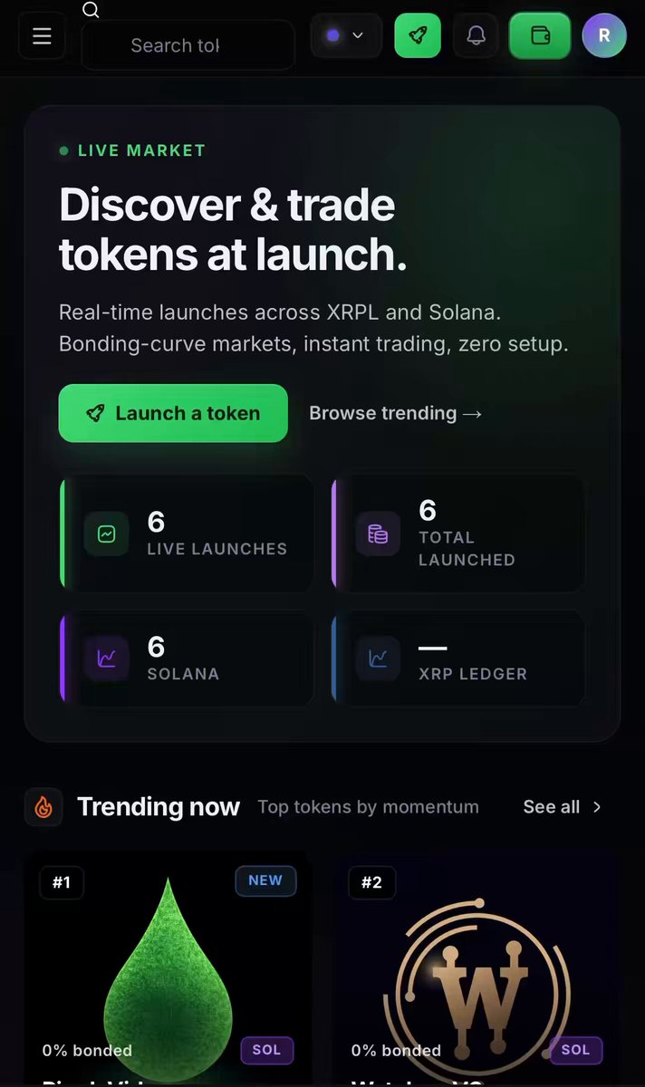 "RippleVerse Solana Launchpad Update", "Solana", "Current", "Progressing well", "Core launch functionality", "Real-time token data working as expected", "Chartui active being refined", " WebsiteUI". Focus on what is in the image and how it relates to the post.