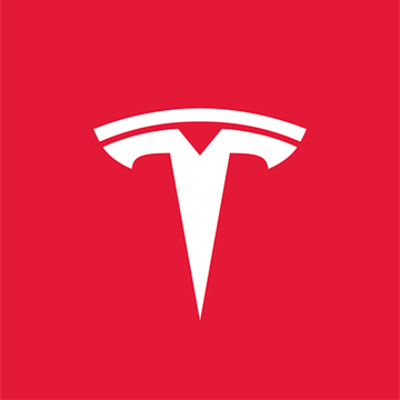 A Tesla logo is displayed on a red background. The image visually represents Tesla, highlighting the company's milestone of surpassing 12 billion Full Self-Driving (FSD) miles and the $TSLAx token being live on Solana.