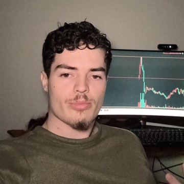 A man appears exhausted and worn out while seated in front of a monitor displaying a cryptocurrency trading chart with a sharp downward drop, visually embodying the "before and after" toll of memecoin trading that the post highlights.