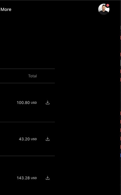 A screenshot of the Selcoin mobile app displays a dark-themed interface with a "More" header and a user profile icon in the top right corner, featuring pricing comparisons including "Total," "100.80 USD," "43.20 USD," and "143.28 USD" alongside download icons. The image visually supports the post's claim that Selcoin offers real-time, second-by-second data for free, contrasted against the higher-priced external data services.