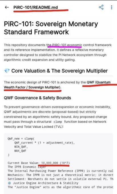 The image appears to be an informational screenshot or photo showing a document that reads "Pi, rather than being a passive asset, has been extracted and certified as a productive custodial asset. Through the IPPR protocol, custodial Pi can generate REF and SPI tokens by providing liquidity for trading without the need for continuous asset liquidation." The image also highlights three terms related to the text: "CURETAL", "SOVREIGEN", and "MUTUAL". These terms seem to be related to the concepts of a Sovereign Multiplier, Sovereign Valuation, and a Sovereign Currency respectively.