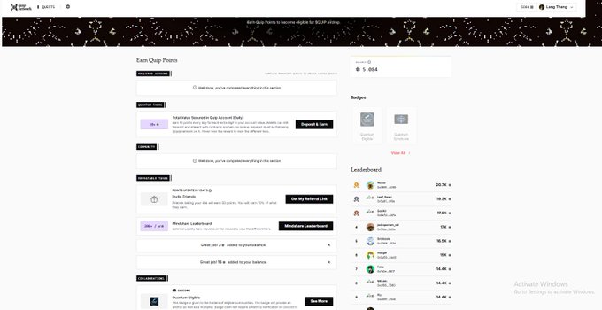 The image showcases a screenshot from an online marketplace called Quip, which is a platform for exchanging various items such as stickers, games or even laptops. The screen display of Quip has opened up to show the recent activity within this community. There are several posts on the site, including one about creating custom wallet icons and another related to block explorer and its applications in testnet development. Additionally, there is a post regarding a newly released version of Quip Node Manager. These posts all contribute to building an active and engaged online marketplace for users to explore and participate in various activities.