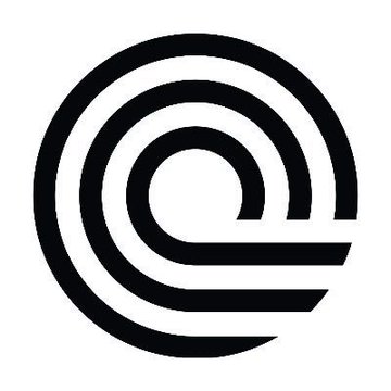 A stylized "C" logo composed of concentric black rings, visually echoing the headline's announcement of Ondo partnering with BlackRock on tokenized investment portfolios as a symbol of financial collaboration.