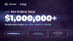 A promotional graphic reading 'SKI PUBLIC SALE $1,000,000+ OVERSUBSCRIBED IN LESS THAN 72 HOURS' for the SkiMeme token on Magic Eden and Bonk.