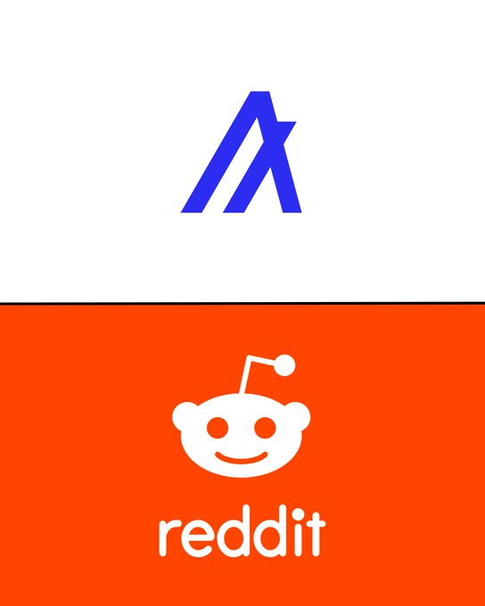 A graphic displays the blue Atlauncher 'A' logo above the orange Reddit logo with its white alien mascot.