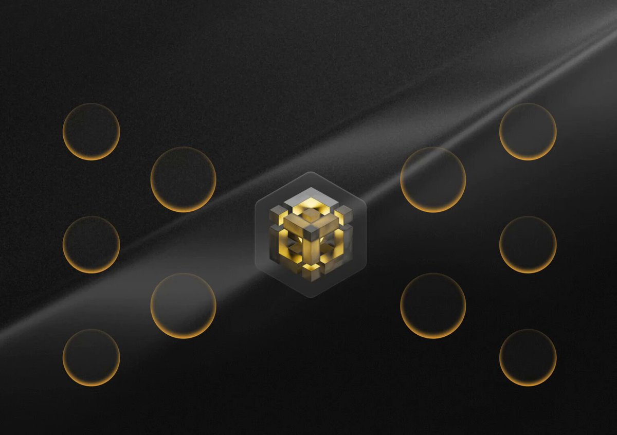 The image features a black background with a hexagonal shape containing a gold cube, surrounded by circles of varying sizes. The text "Top 10 BNBChain Meme Tokens That Bounced Back the Strongest" is written above the hexagon, and the phrase "@genius_sirenBSC @BUILDOnBsc_AI @BananaS31 WKC" is below it.