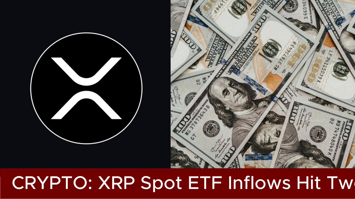 XTREP SPOT ETFF INFLOWS HTC 2 weeks ago when there was a 2 week high, meaning the highest price of $XRP happened around that time.