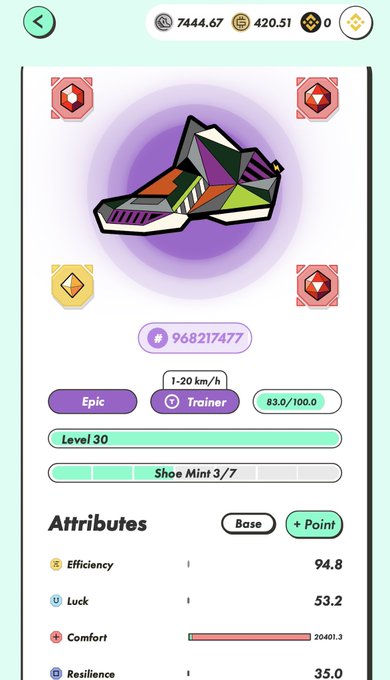 The image features an iPhone screen displaying a Level 7 Red Gem with a purple top, accompanied by two points of interest. The level's current value is 128,000 yen (or 160,000 yen if the price drops further), which makes it an expensive item. The screen also shows a list of attributes and a summary, suggesting that the Gem might be related to fitness tracking or a mobile game. However, based on this information alone, it is not possible to determine whether the image directly relates to the post or just provides additional context for the discussion.