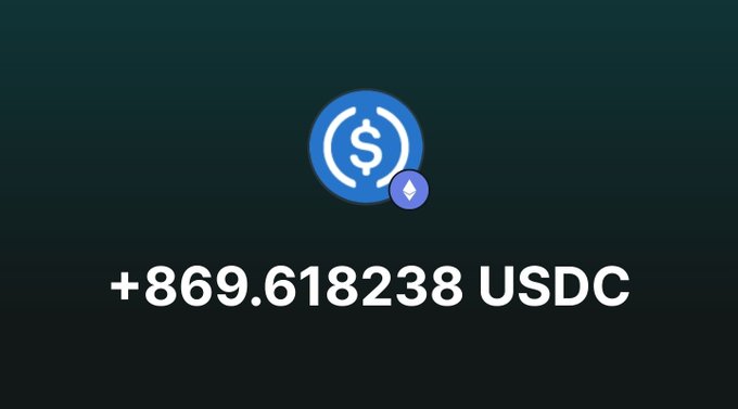 An image of a logo for a Discord account, located at the bottom right corner with its caption below it reading "Another 870$ RCV From @moovexyz Discord Campings Today On Notification Drop Screenshots For 100$ Giveaway Winner List Today Night". The image is a screenshot.