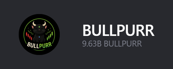 The image displays the "$BULLPURR" token branding, featuring a stylized black bull logo with neon green and red accents on a dark background, alongside the title "BULLPURR" and a supply figure of "9.63B BULLPURR." This serves as the promotional graphic for the announced BULLPURR airdrop campaign.