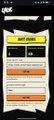 A screenshot of a mobile app or webpage interface with an orange and black color scheme, featuring buttons labeled 'INVITE FRIENDS' and 'GET', along with form fields and placeholder text.