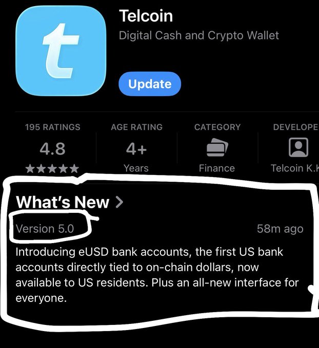 The image shows a cell phone screen with an app called "What's New" displayed, along with a rating of 4.8 stars out of 5.0. The text indicates that the app has been updated, which means it may have new features or improvements based on user feedback and ratings.